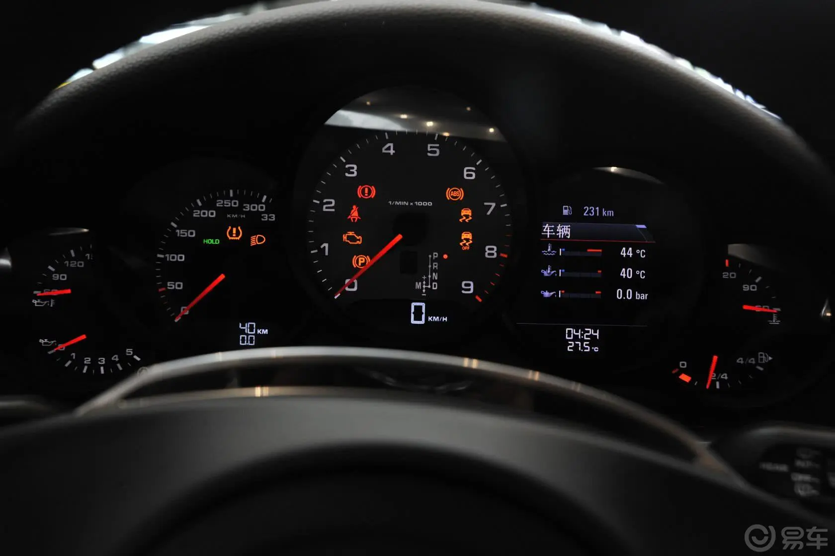 保时捷911Carrera S 3.8L仪表盘背光显示