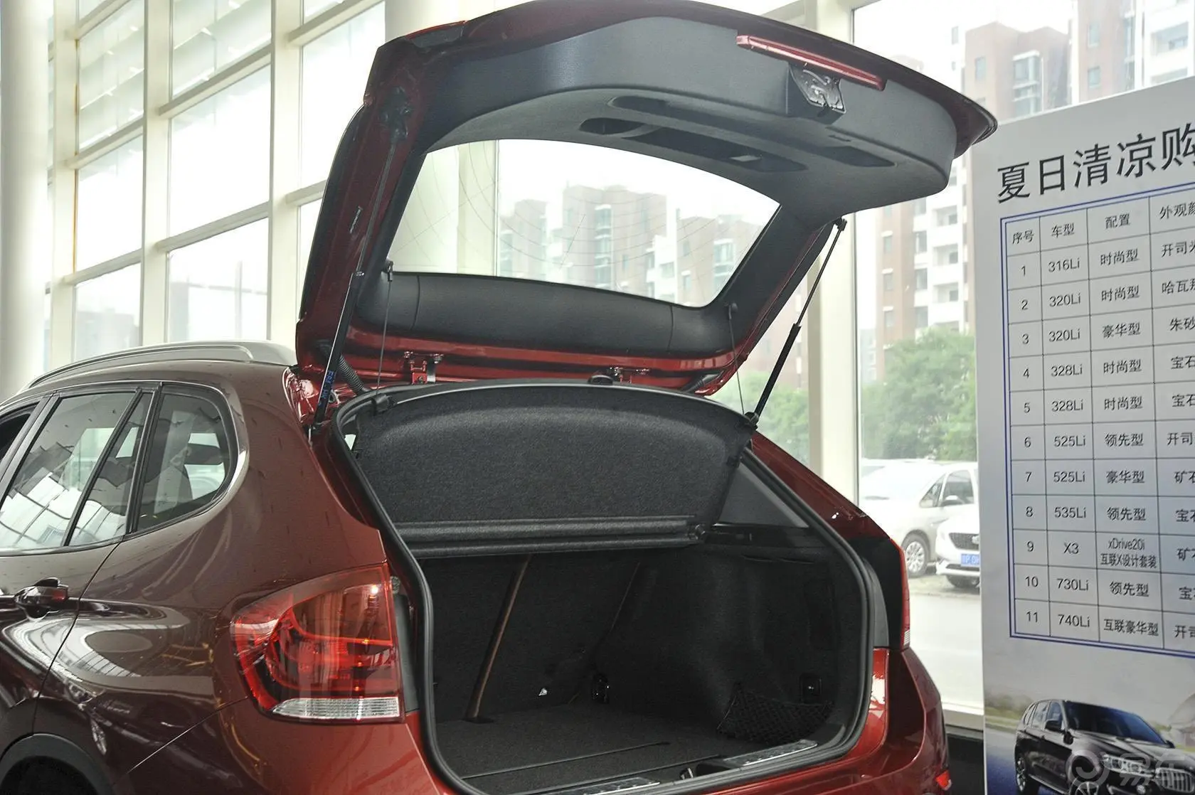 宝马X1sDrive18i 时尚型行李厢开口范围