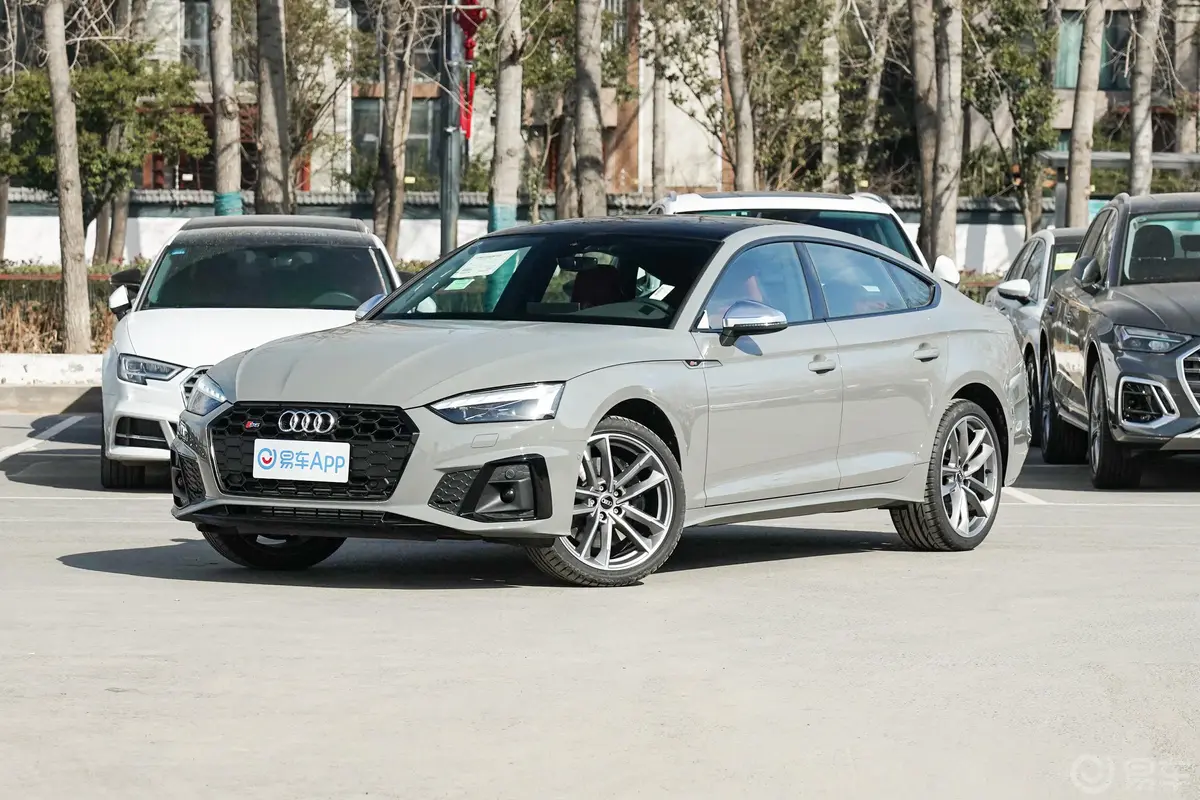 奥迪S53.0T Sportback侧前45度车头向左水平