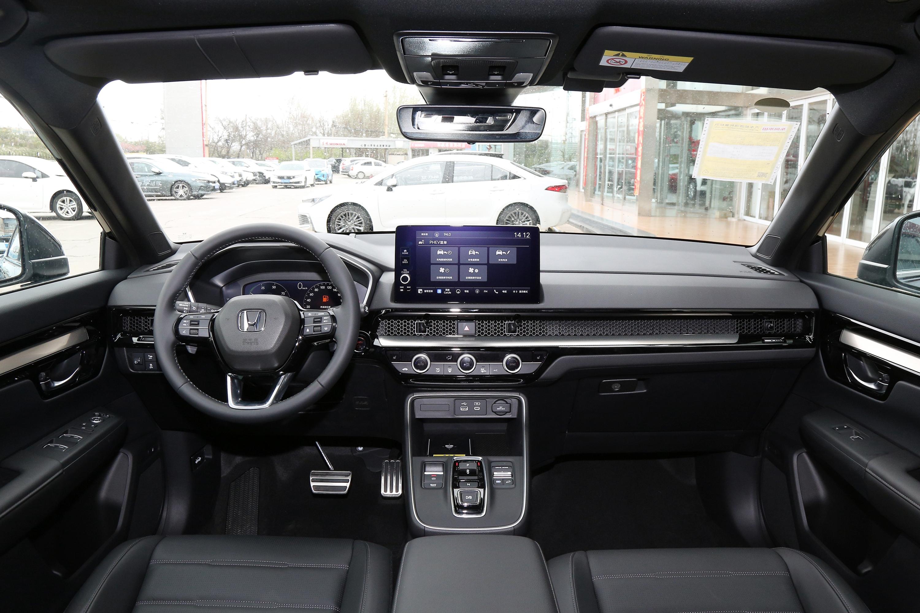 【本田CR-V e:PHEV2.0L 73km 领越版内饰全景正拍图片-汽车图片大全】-易车