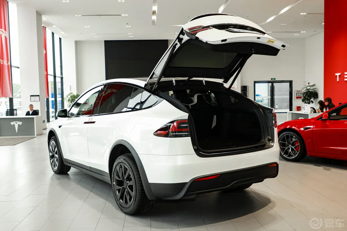 Model X700km  双电机全轮驱动后备厢开启45度侧拍