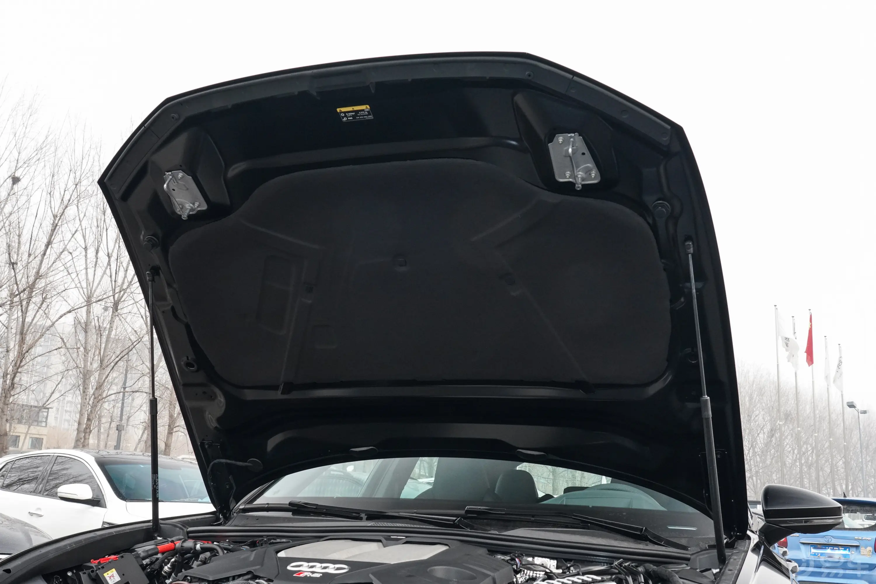 奥迪RS 64.0T Avant Performance发动机舱盖内侧