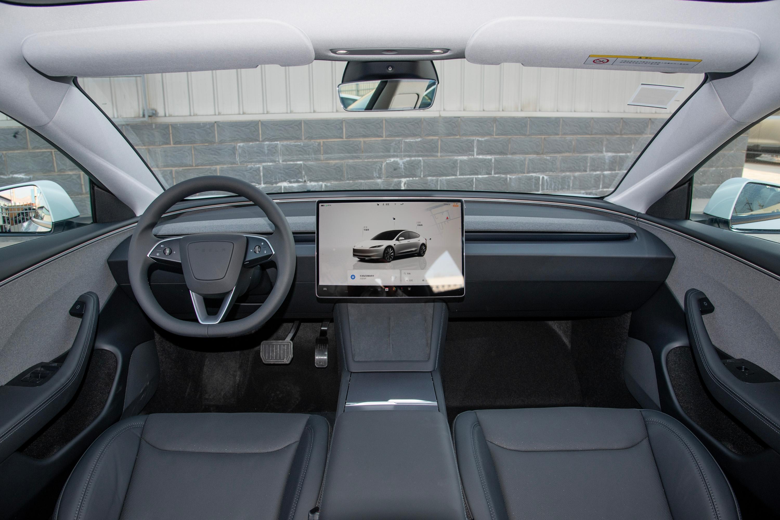 【Model 3改款 830km 长续航后轮驱动版内饰全景正拍图片-汽车图片大全】-易车