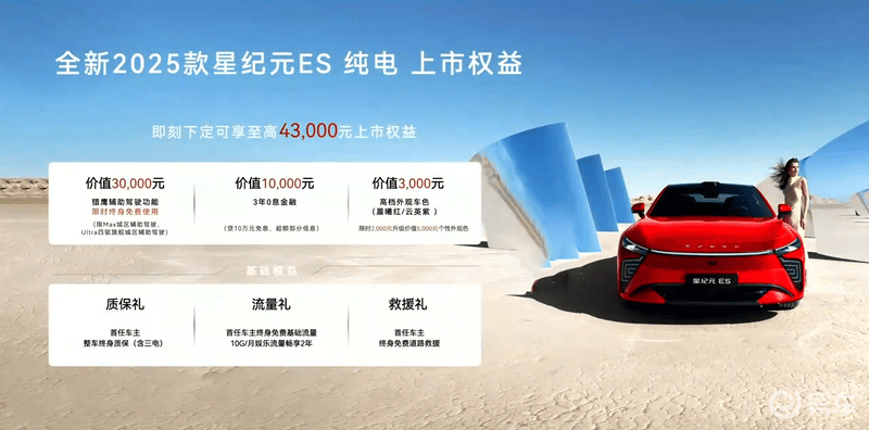 2025款星纪元ES纯电上市 售18.98万元起